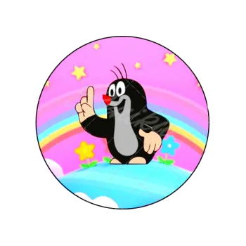 Jedlá dekorace na dort KRTEK a duha, VARIANTA Jedlý papír 9