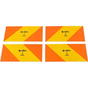 Tabule reflexní pro tahače (282x130x1 mm), hliník, sada 4 ks