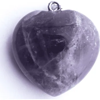 Přívěsek Milujeme Kameny Ametyst - přívěsek srdce cca 2 cm 14170