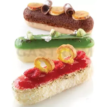 Výroba svíčky Forma na moučníky a dezerty ECLAIR | SILIKOMART, Curve Flex