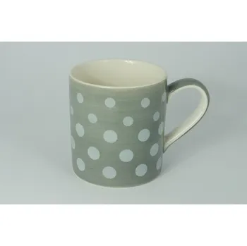 Stolování Šedý hrnek s puntíky (Hrnek z jemné kameniny - puntík)