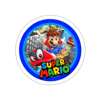 Jedlá dekorace na dort MÁRIO ve městě, VARIANTA Jedlý papír 1329