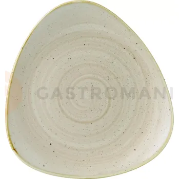 Talíř Talíř ve tvaru trojúhelníku, béžový, ručně zdobený 31,1 cm | CHURCHILL, Stonecast Nutmeg Cream