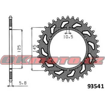 Řetězová sada pro motocykl SUNSTAR (Japonsko) Kalená rozeta SUNSTAR - Yamaha MT-03, 660ccm - 06-14