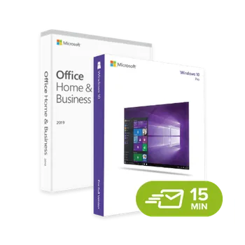 Operační systém Kancelářská aplikace Windows 10 Pro + Office 2019 Home & Business - elektronická licence 32/64 bit