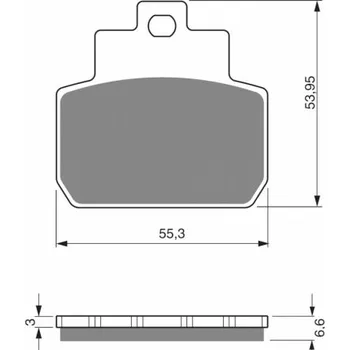 Brzda pro motocykl Zadní brzdové destičky Goldfren Piaggio MP3 250 2006-2010 směs AD