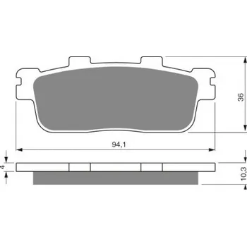 Brzda pro motocykl Zadní brzdové destičky Goldfren SYM GTS 300 Joymax 2009-2016 směs S3