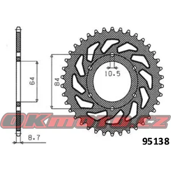 Řetězová sada pro motocykl SUNSTAR (Japonsko) Kalená rozeta SUNSTAR - Suzuki GS400, 400ccm - 77>80