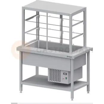 hrací stolek Centrální stůl s chladící vitrínou, 1245x735x1680 mm, vrchní deska ze žuly | STALGAST, ST 137