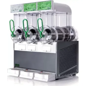 Barová židle Potrojný dávkovač na granitu, sorbety, koktejly, šejky 3x 10 l, 540x480x700 mm | BRAS, FBM