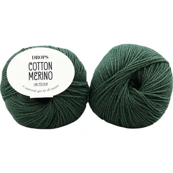 Příze Drops Cotton Merino 22 tmavá zelená
