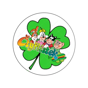 Jedlá dekorace na dort ČTYŘLÍSTEK a nápis, VARIANTA Jedlý papír 1177