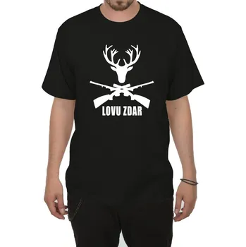 Tričko - Lovu zdar - černé - M