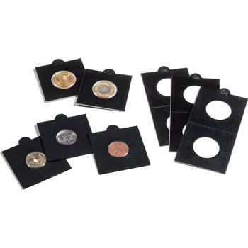 Sběratelství Leuchtturm Černé samolepící mincovní rámečky Vnitřní průměr: 25 mm, Velikost balení: 1000 ks