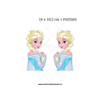 Jedlá dekorace na dort ELZA postava, VARIANTA Jedlý papír 1093