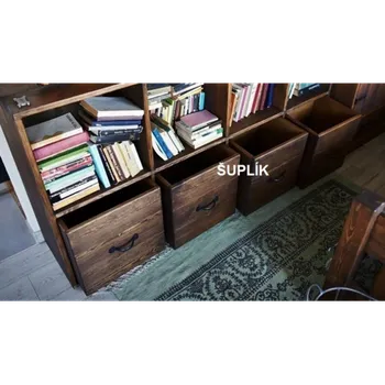 Postel Rustikální šuplík do regálu