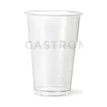 Jednorázové nádobí Jednorázový kelímek 530 ml, biologicky rozložitelný, transparentní, 70 ks PLA | ALCAS, BioHappy