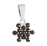 Český granát - přívěsek stříbrný Hvězdička