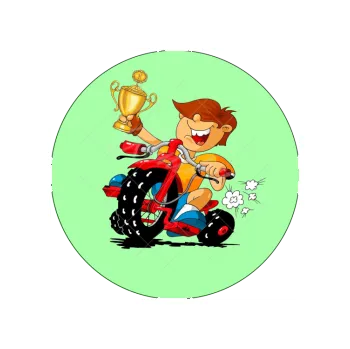 Jedlá dekorace na dort ZÁVODNÍK a pohár, VARIANTA Jedlý papír 1080