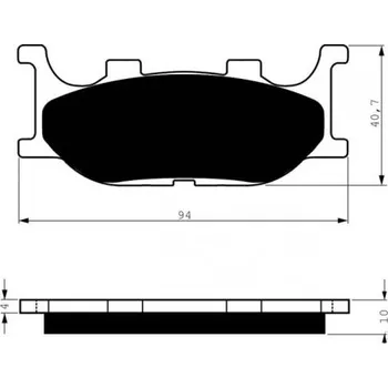 Brzda pro motocykl Přední brzdové destičky Goldfren Yamaha FZ6 (Fazer)/ABS 2004-2006 směs S3