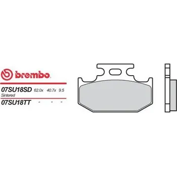 Motodíl Zadní brzdové destičky Brembo Suzuki 650 DR SE T-W 1996 - 1998 směs TT