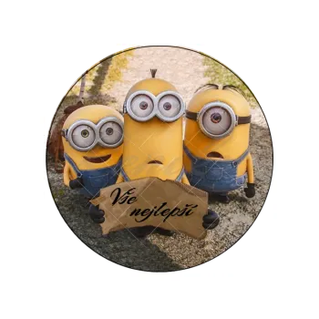 Jedlá dekorace na dort MIMONI s přáním, VARIANTA Jedlý papír 526