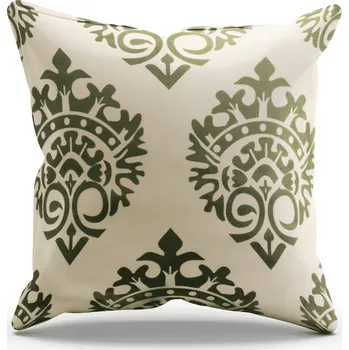 Polštář Milujeme Kameny Povlak na polštář - geometrický vzor - šedozelený 2 83161