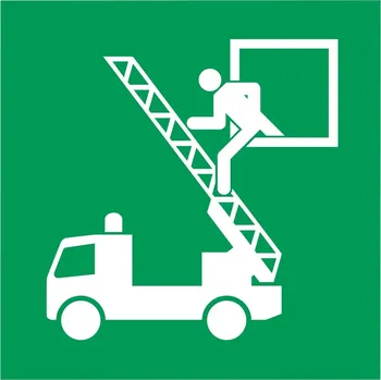 Únikové luminiscenční značení, únikový východ – fólie, 100x100 mm