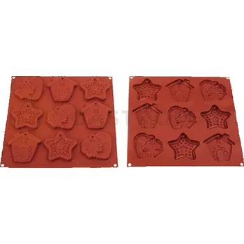 Výroba svíčky Silikonová forma na vánoční perníčky - 9 ks HSH02 B | SILIKOMART, My Christmas Cookies