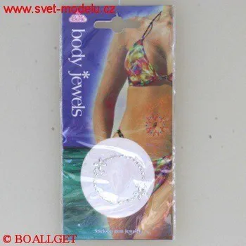 samolepka Samolepka č. 2 šperk s kamínky na pupík 11362