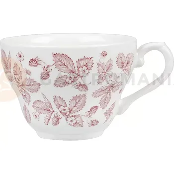 Bílý šálek zdobený hnědými květy 200 ml | CHURCHILL, Vintage Prints