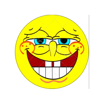 Jedlá dekorace na dort SPONGEBOB tvář, VARIANTA Jedlý papír 962