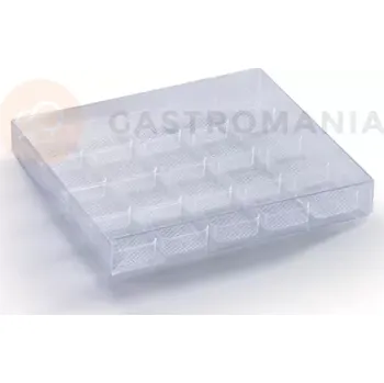 Čokoládová tyčinka Plastový obal na čokoládu a pralinky - 160x150x20 mm, 20-místné 32x27 mm - MSC004 | MARTELLATO, Packaging