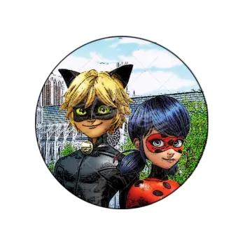 Jedlá dekorace na dort ČERNÝ KOCOUR A BERUŠKA, VARIANTA Jedlý papír 756