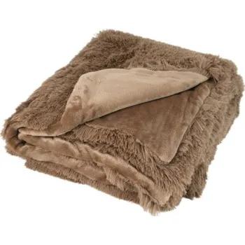 Dětská deka Deka dvouvrstvá 200 x 155 cm SOFT sv. hnědá