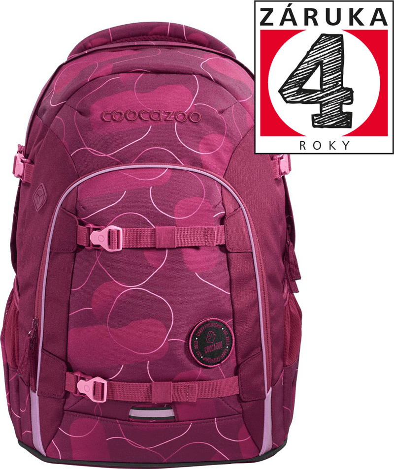 Školní batoh coocazoo JOKER, Berry Bubbles, certifikát AGR