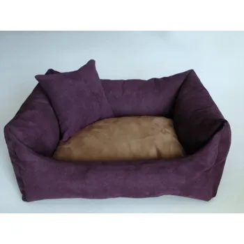 Pelíšek pro psa DELUXE Pelíšek pro psa - švestka / hnědá - káva s mlékem / švestka