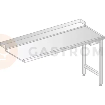Počítačový stůl Vykládací stůl pro myčky nádobí z nerezové oceli 800x760x850 mm | DORA METAL, DM-3265