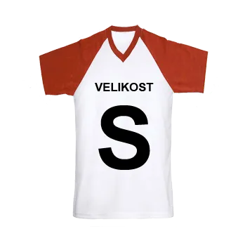 Dívčí oblečení Triko červený rukáv S - potisk vzadu