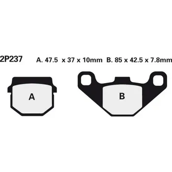 Brzda pro motocykl Přední brzdové destičky Nissin Suzuki CR 50 DC 1987 - směs NS