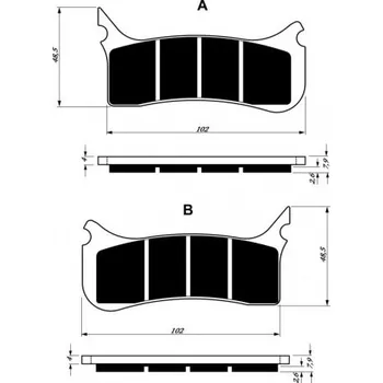 Brzda pro motocykl Přední brzdové destičky Goldfren KTM SMR 450 2004-2004 směs S3