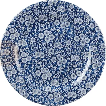Talíř Mělký talíř zdobený bílými květy 30,5 cm, modro-tmavě modrý | CHURCHILL, Vintage Prints