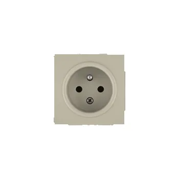 Elektrická zásuvka zásuvka ELEGANT - oliv.šedá (bez rámečku)