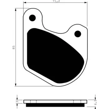 Brzda pro motocykl Přední brzdové destičky Goldfren Harley-Davidson FLHTC Electra Glide Classic 1340 1982-1983 směs AD