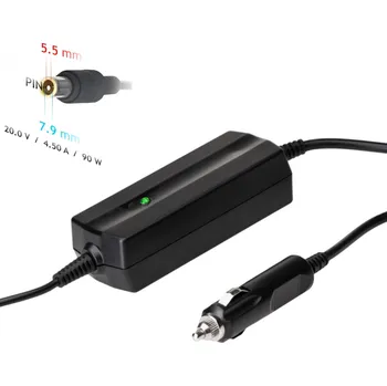 Adaptér k notebooku Nabíječka do auta Akyga AK-ND-39 20V / 4.5A 90W 7.9 x 5.5 mm + pin - neoriginální