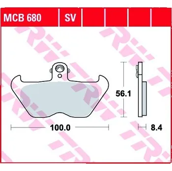 Brzda pro motocykl Přední brzdové destičky TRW / Lucas BMW K1 1000 1988 - 1993