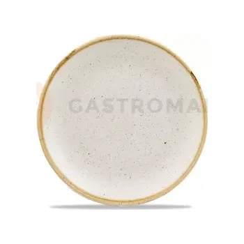 Talíř Bílý mělký talíř, ručně zdobený 16,5 cm | CHURCHILL, Stonecast Barley White