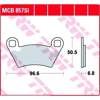 Brzda pro motocykl Zadní brzdové destičky TRW / Lucas Polaris 700 Ranger 6x6 EFI 2006 - 2009 směs SI