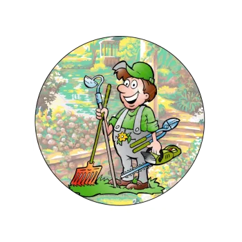 Jedlá dekorace na dort ZAHRADNÍK, VARIANTA Jedlý papír 1041