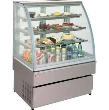 Obslužná chladicí vitrína Georgia III 1500 s agregátem - chocolate inox